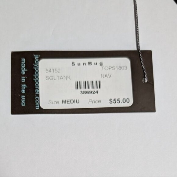 Judy P Tank Top NWT Womens Size Medium Blue Made in the USA - Picture 3 of 6